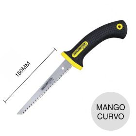 Serrucho mango curvo construccion en seco acero templado profesional 6" 150mm
