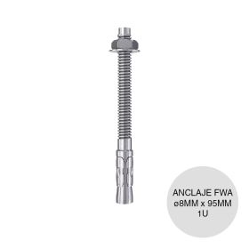 Anclaje fijacion metalica perno FWA ø8mm x 95mm