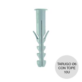 Taco tarugo nylon SA c/tope arandela ø6mm bolsa x 10u