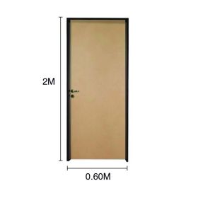 Puerta interior derecha 60 MDF marco chapa Construccion en seco 600mm x 2m