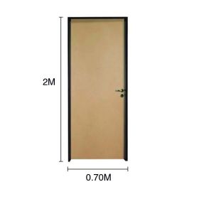 Puerta interior izquierda 70 MDF marco chapa Construccion en seco 700mm x 2m