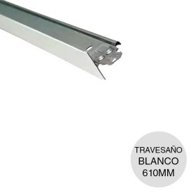 Perfil cielorraso desmontable galvanizado T travesaño blanco 24mm x 26mm x 610mm