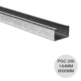 Perfil steel framing PGC 200 galvanizado 1.64mm x 200mm x 6000mm