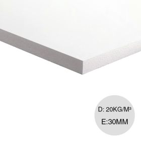 Placa aislante termico acustico EPS densidad 20kg/m³ 30mm x 1000mm x 1000mm