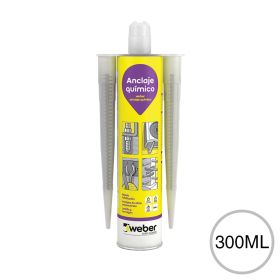 Anclaje quimico resina poliester Weber bicomponente alto rendimiento cartucho x 300ml